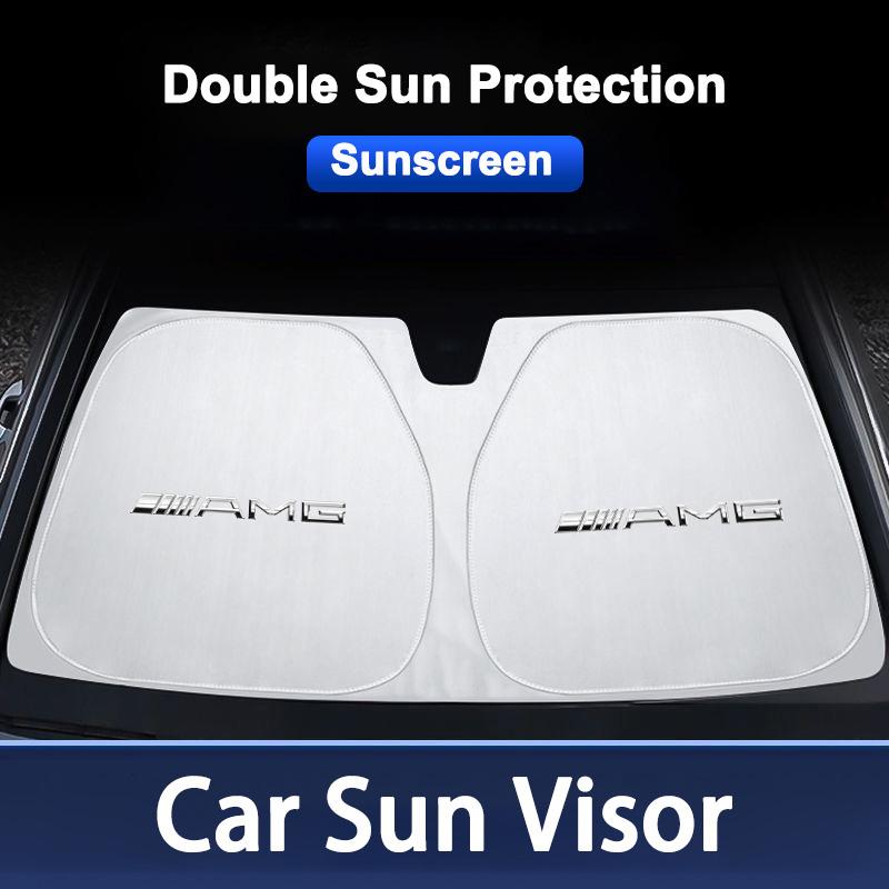 MEA4 Sun Shade Visor UV Car Windshield Protection Shield For Mercedes Benz AMG A B C E S ML GLK GLE GLS GLC SLK W203 W206 W220 W205