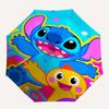 Stitch, Lilo Automatisches Öffnungs- und Schließschirm, Kompakter Reiseschirm, Leicht und Tragbar, Geeignet für Strand Pendeln Geschäfts