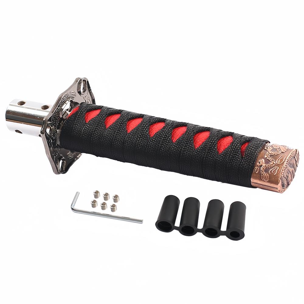 200MM Universal JDM Katana Samurai Sword Shift Knob Shifter With Adapters Gear Shift Knob Transmission Gearstick Car Accessories