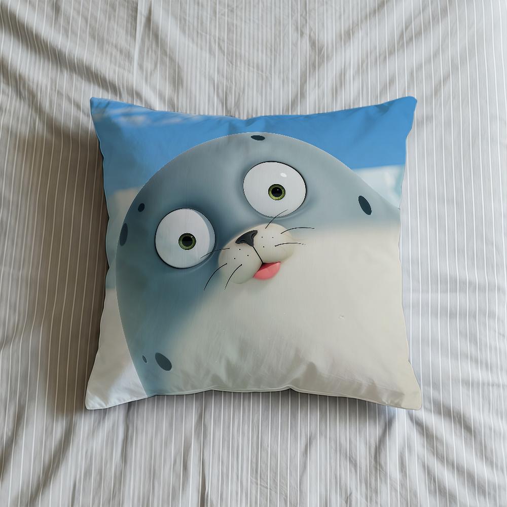 Kissenhülle Niedliche Weiche Hülle Für Sofa S-SealookS Wohnzimmer Cartoon Zuhause Bequem Büro Dekoration Schutzhüllen für Kissen