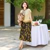 Mom's Elegant Summer Two-Piece Outfit
