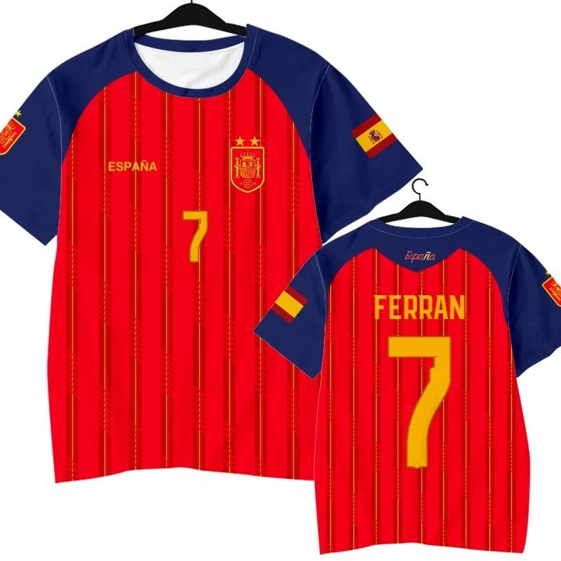 2026 Spanish Team Yamal Player Edition Football Shirt, Quick Drying Short Sleeved T-shirt, Family Kids Tees