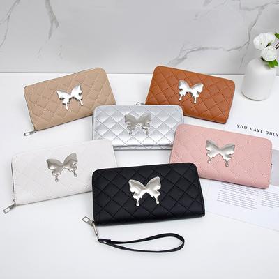 Peněženka Lingge Multi-card Sweet and Cute Velkoobchodní dámská niková kabelka Kovový motýl Malá taška