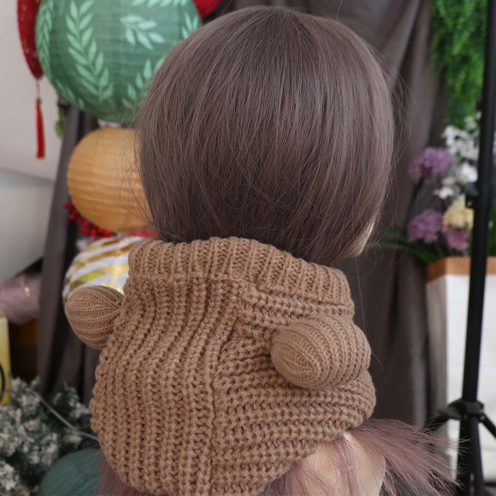Windproof Bear Ear Balaclava Hat Korean Style Winter Pullover Helmet Cap  Women
