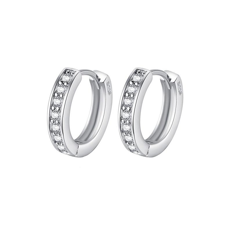 

Хрустальные стерлингового серебра серьги-кольца с подвесками, модные женские бриллиантовые украшения