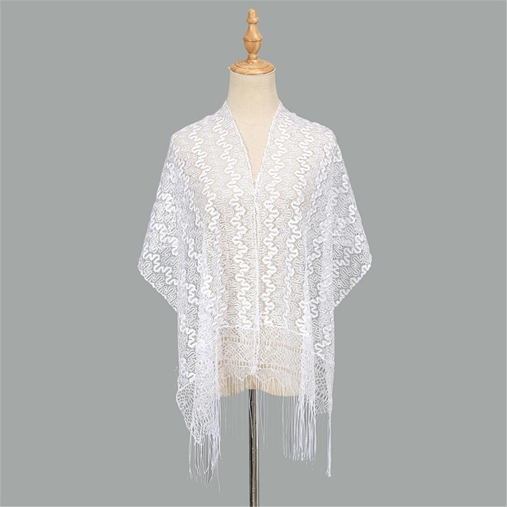 Delicate Laces Shawl Beach Vacation Shawl Versatiles Laces Elegant Women Shawl for Evening Parties and Celebrations