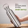 Stainless Steel Water Bottle 1000 750 500 350ml Big Mouth Cycling Hiking Waterbottle Drinkware Sports Bottle Flasks with Lid