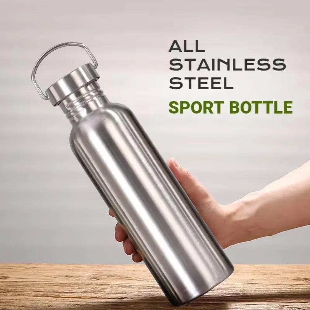 Stainless Steel Water Bottle 1000 750 500 350ml Big Mouth Cycling Hiking Waterbottle Drinkware Sports Bottle Flasks with Lid