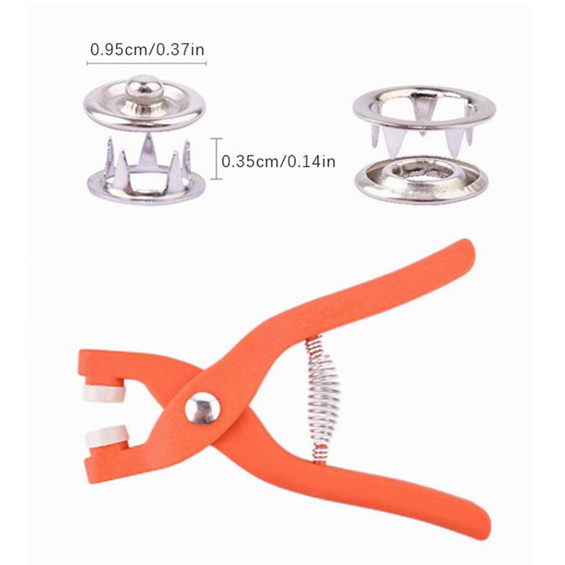 50/100PCS Plier Tool Metal Sewing Buttons Five-claw Buckle Metal Snap Buttons Clothes Stitch Free Fastener Safety Sewing Tools