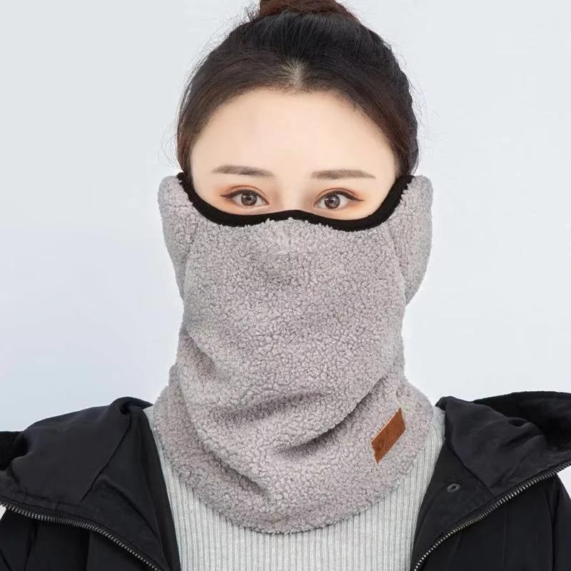 Winter Beanie Hat for Women Coral Fleece Cap Camping Outdoor Sports Thick Neck Scarf Ear Caps Balaclava Mask Bonnet Hats Masks