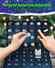 Christmas Advent Calendar Natural Crystal Gemstones Collection Box 24 Days Countdown Calendar Crystal Stone Gift Box for Kids