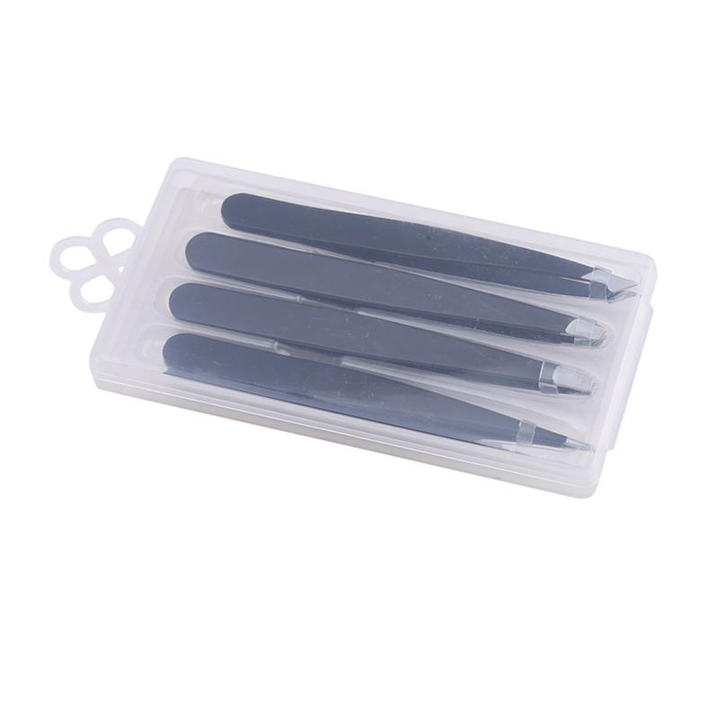 4 pezzi/3 pezzi pinzette di precisione per sopracciglia clip per depilazione sopracciglio in acciaio inossidabile set di strumenti di bellezza