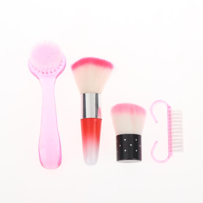 

4Pcs Handle Grip Nail Brush Fingernail Scrub Cleaning Nail Brushes Cleaner Nail Scrubber Bulk For Men Women onesize