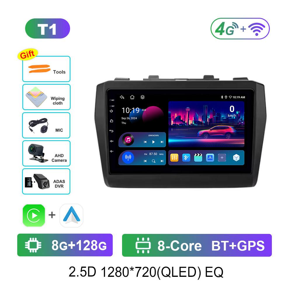 For Suzuki Swift 2016 - 2021 Android 14 Car Video Multimedia Player 4G Wifi DSP Stereo GPS Navi QLED Screen Bluetooth Head Unit
