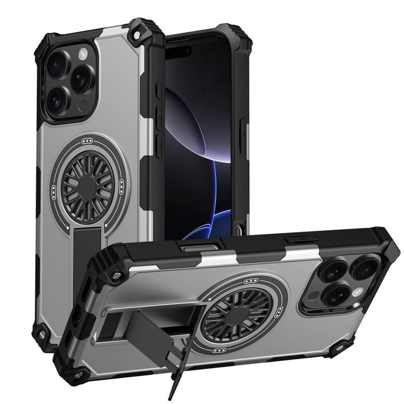

Guardian Magnetic Phone Case Suitable IPhone 16 Promax Bracket Apple 15 Plus Anti Drop PC Protective Cover iPhone 13 сірий
