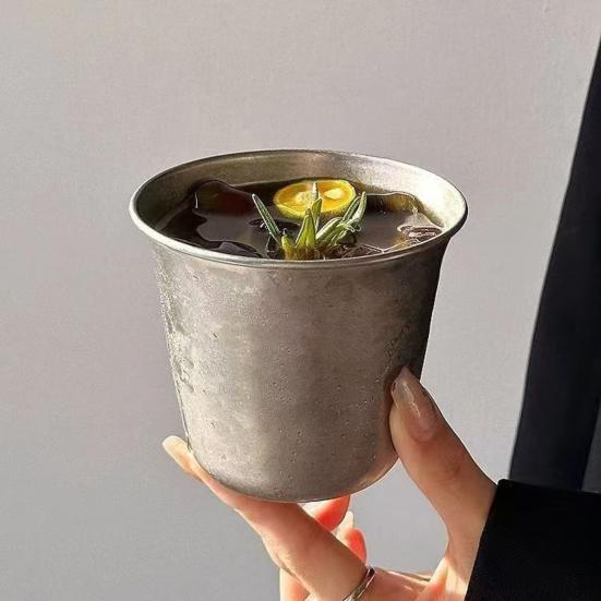 300ml 304 Nerezový hrnek na kávu Dvouvrstvý Vakuově izolovaný Utěsněný Cestovní hrnek Široké hrdlo Mladistvá Láhev na vodu