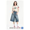 Women's 7/8 Wide-Leg Jeans 2026 Vintage High-Waisted Slimming Loose Pleated Pants