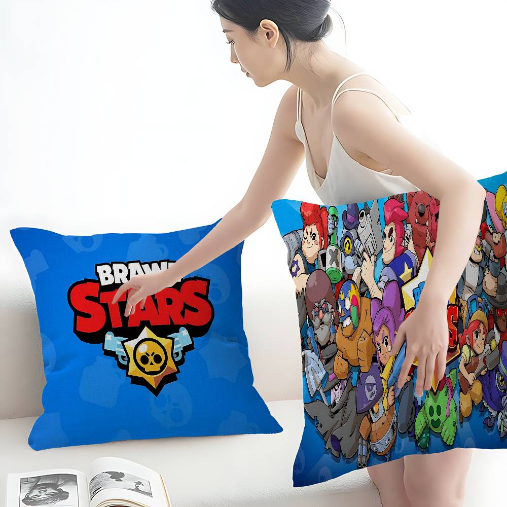 Strategy Game B-BRAWL STARS Pillow Cushion Cover Pillowcase Living Room Sofa Home Decor Customized
