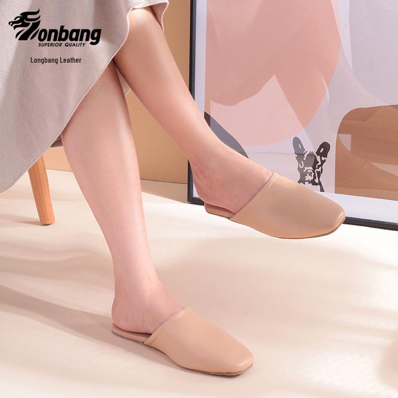 Men's and Women's Lambskin Indoor Slippers - Breathable Leather for Home