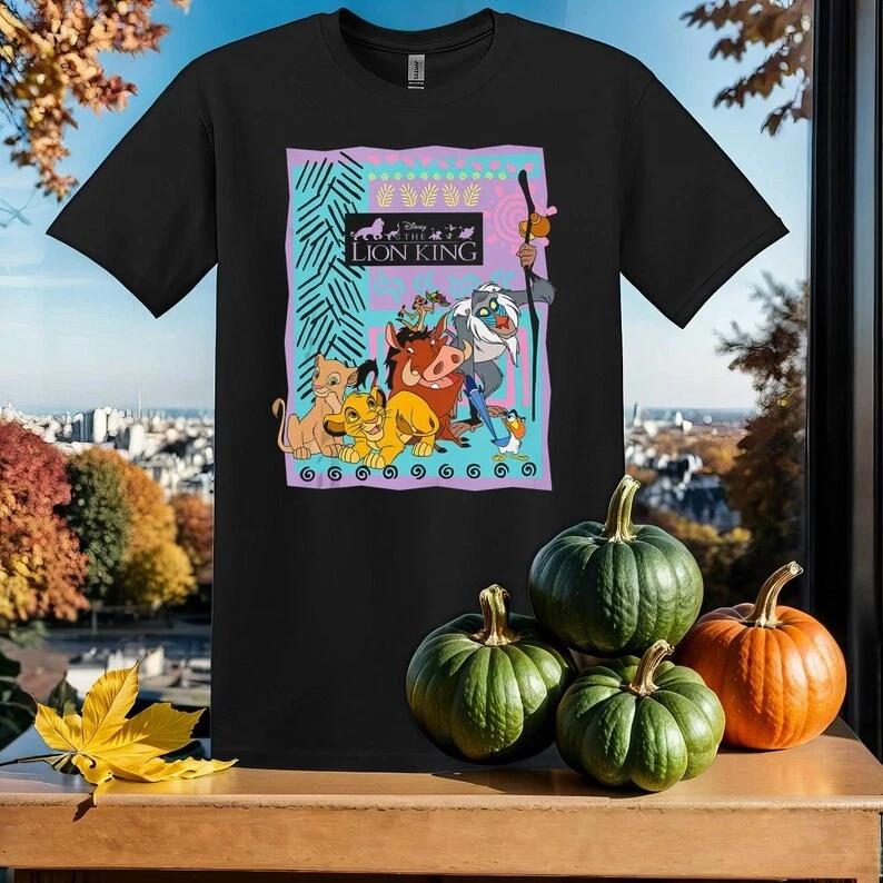 Lion King Retro Group Shot TShirt Unisex Unisex Unisex S