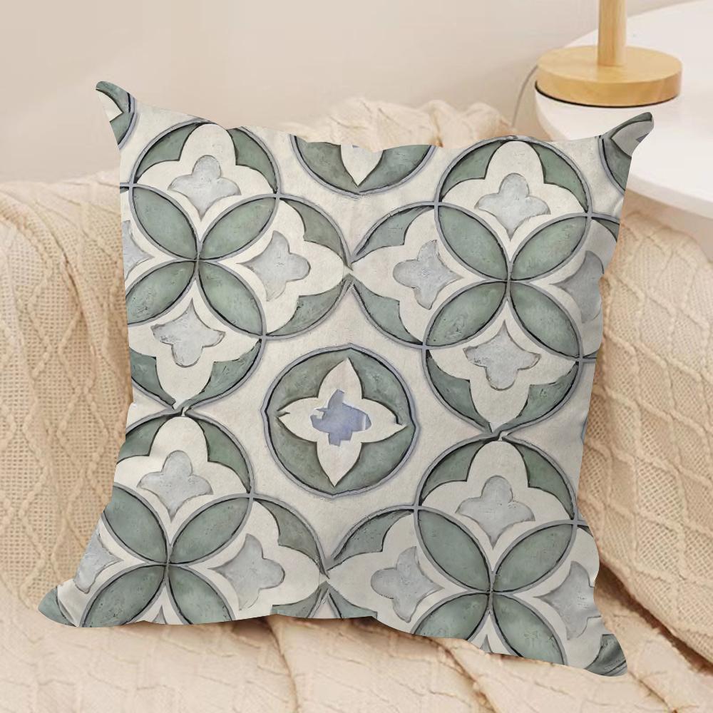 French Retro Print Cushion Cover Pillowcase Ultra Soft Skin Friendly Fabric Cloud Like Comfort & Concealed Zipper