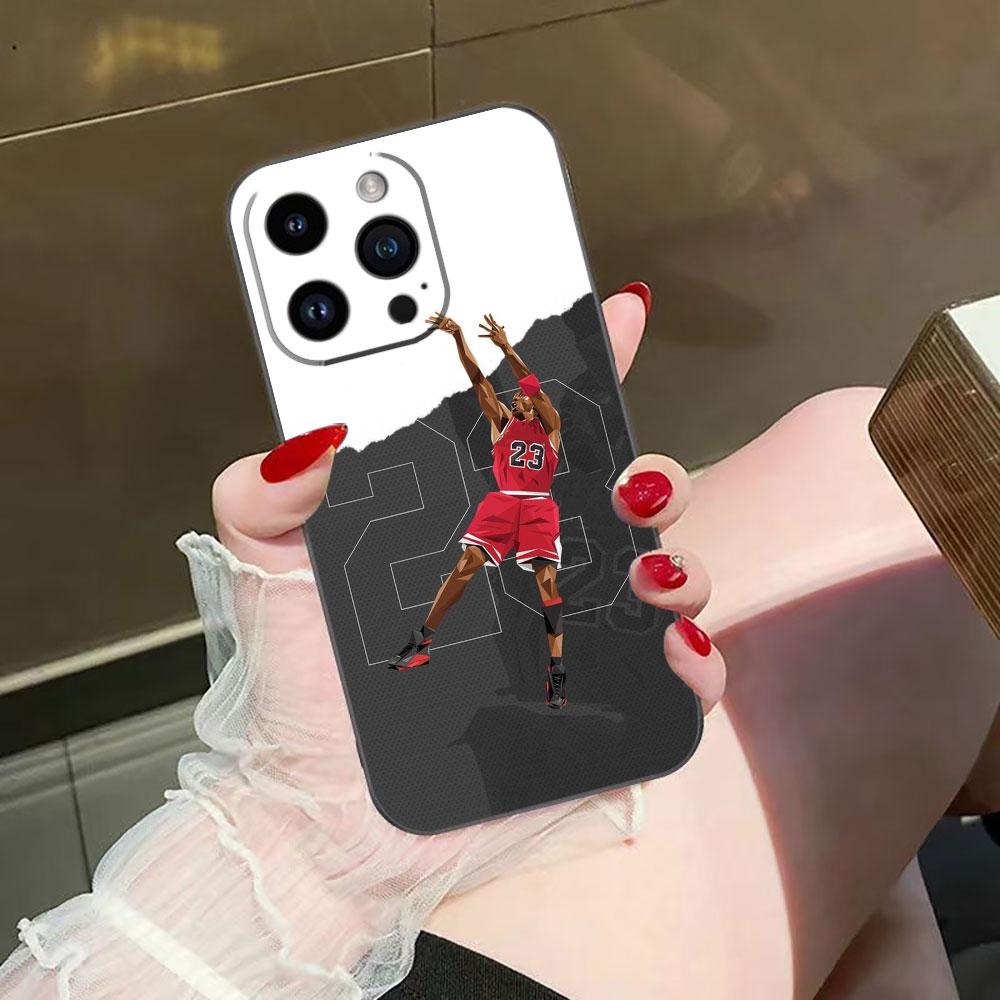 Basketball Number 23 Cover Phone Case For iphone Apple 17 AIR 16E 16 15 14 13 12 11 Pro XR Max 8 7 Plus TPU Case Funda Shell