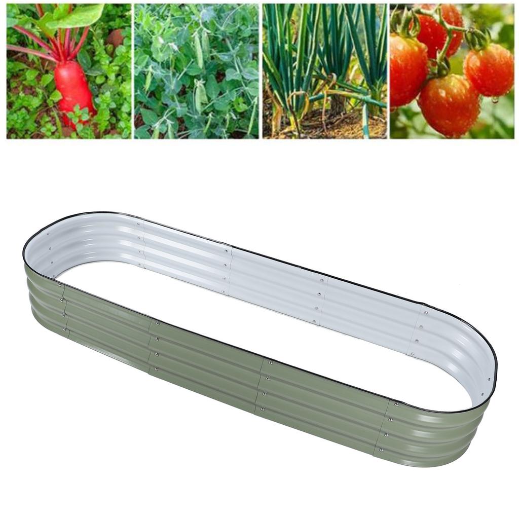 Raised Garden Bed Kit   Stylish Metal Raised Planter Bed with Installation Parts for Vegetables Flowers Ground Planter Box