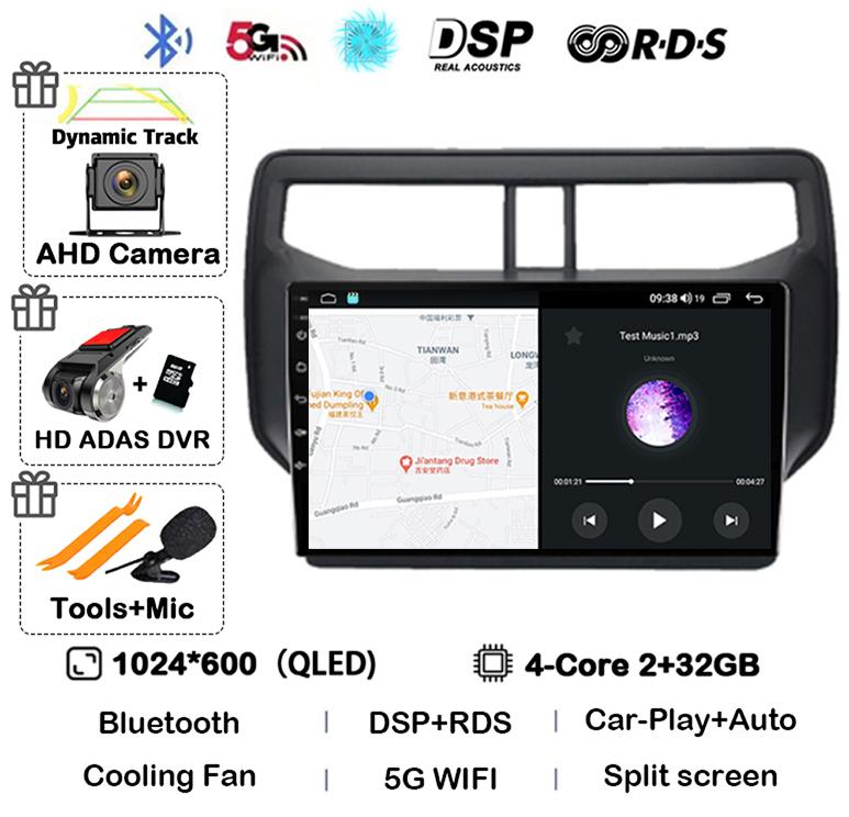 Android 14 Auto Car Radio For Toyota Rush Daihatsu Terios 2017 2018 2019 2020 Multimedia GPS Navigation Stereo Player Head Unit