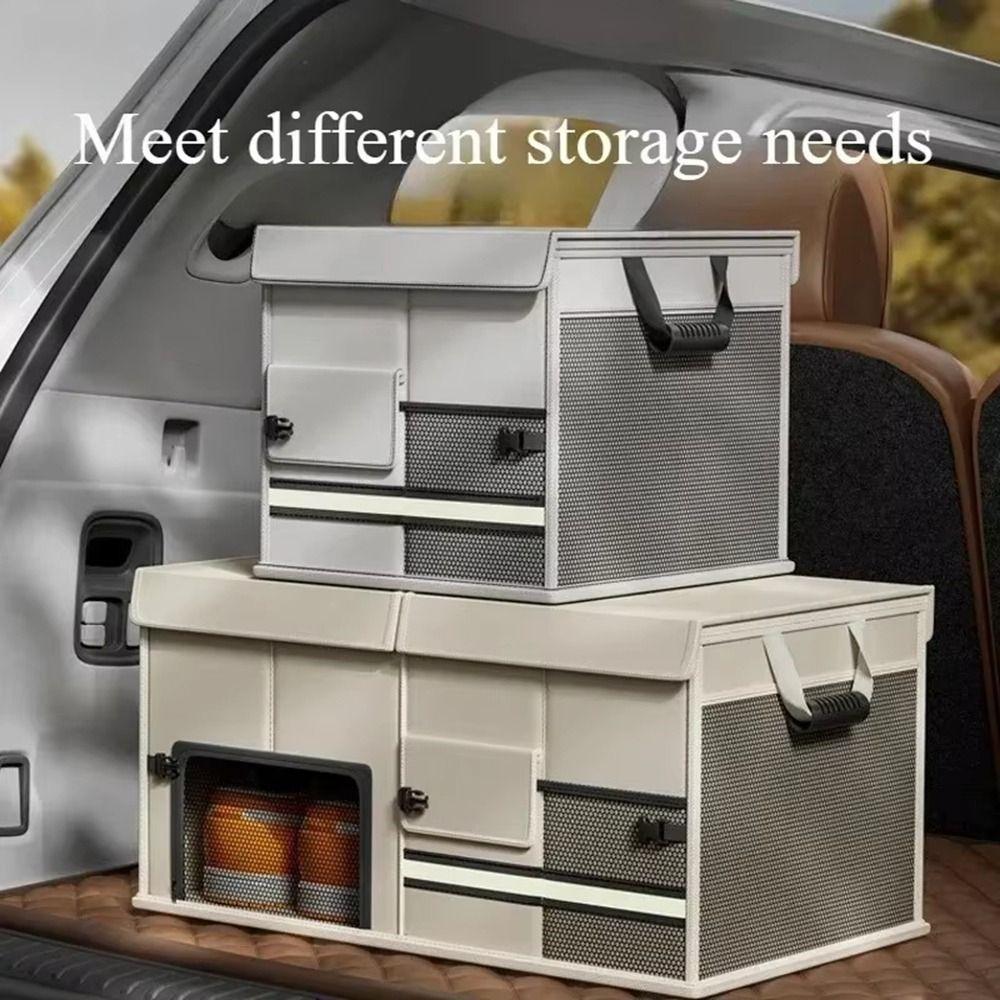 60L Trunk Storage Box Large Capacity Car Trunk Organizer Camping Car Storage Box  Camping