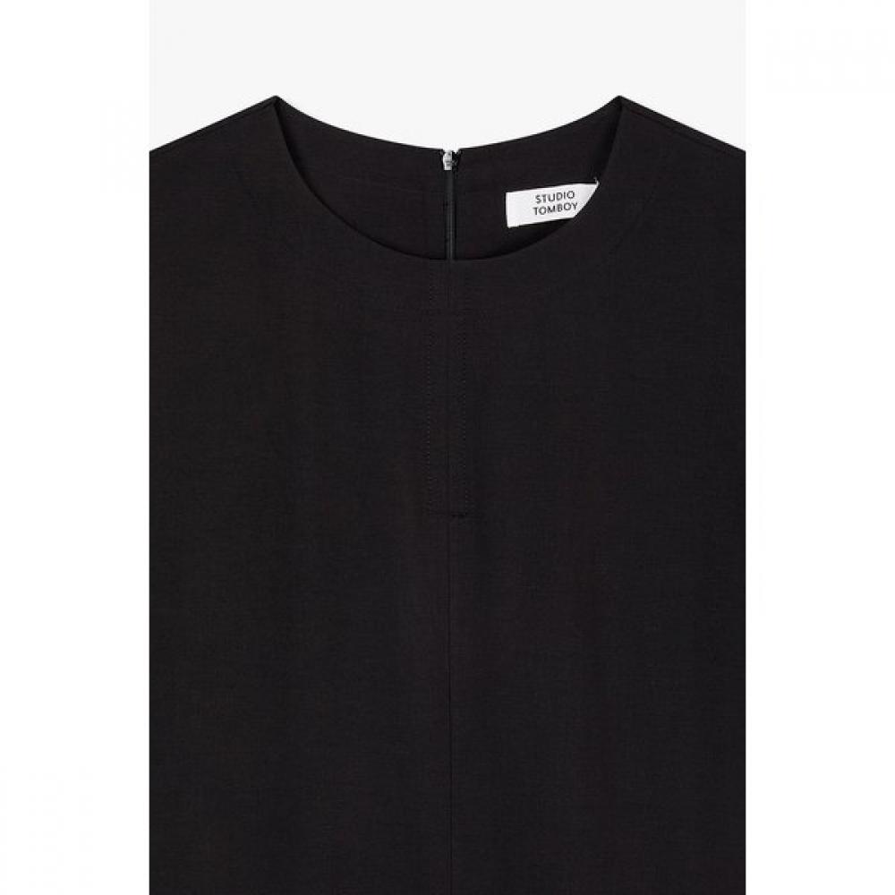 STUDIO TOMBOY Side Button Short Sleeve Dress 9106241211