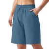 Women's Fashion & Casual High-Waisted Bermuda Shorts — Wide-Leg, Drawstring, With Pockets