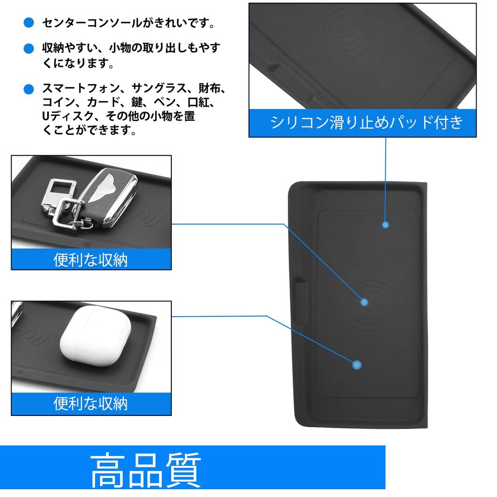 SHAOHAO 3-Piece Rubber Mat Set for Toyota Alphard 40 / Vellfire 3 — Wireless Tray, Door Tray, Cup Holder