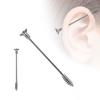 1 Stück Stahl Industrielles Ohrpiercing Industrielle Barbells Stange Gerüst Ohrknorpel Helix 14G Gold Silber Körperschmuck
