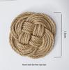 Nordic Hand-Woven Jute and Cotton Heat Insulation Coaster Mat