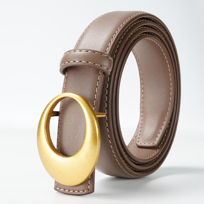 Women'S Leather Belt, Hot Jeans With Decorative Simple Dress Versatile Women'S Belt