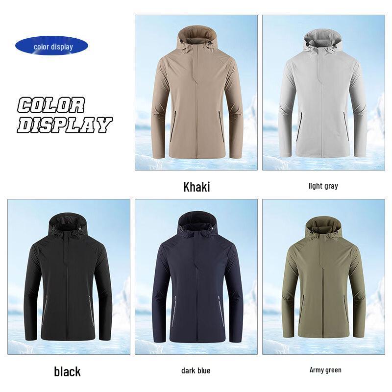 ROMON Men's UPF50+ Ice Silk Hooded Sun Protection Jacket