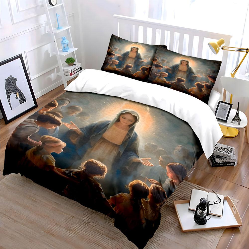 Religious figure with halo. Bedding sets Duvet cover sets Duvet covers Pillowcases(1 * Duvet Cover 2 * Pillowcases without duvet insert)