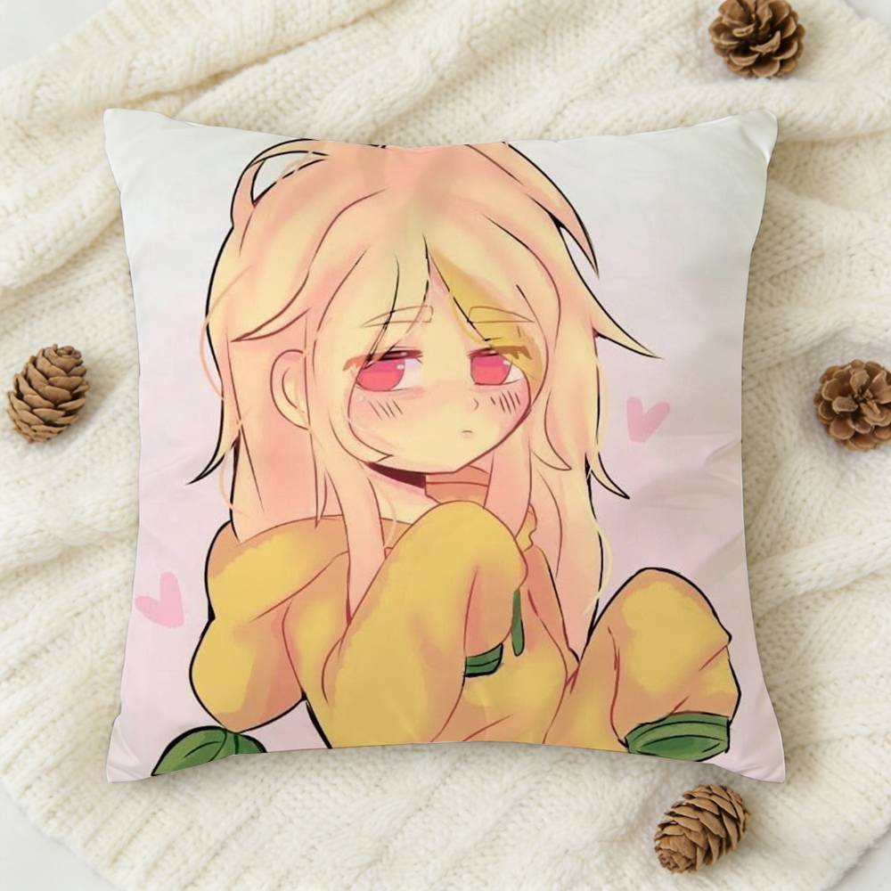 Mundo Do Torajo Anime Double-Sided Printed Square Decorative Cushion Cover For Sofa Living Room Home Decor