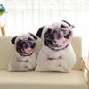 3D Cute Bend Dog Printed Throw Pillow Lifelike Animal Funny Dog Head Cosplay Children Favorite Toy Cushion For Home