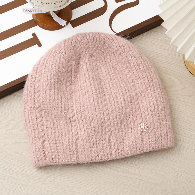 

Осенне-зимние шапки для женщин Модные и универсальные Тепло для женщин Защита ушей Теплая вязаная шерстяная шапка One Size