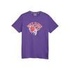 Blueprint Q3 Estampa de Letras Basquete Esportes Manga Curta Camiseta Masculina Tops Violeta 622091-01
