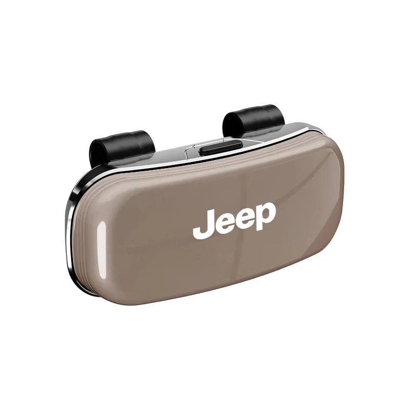 Für Jeep Auto Brillenetui Stoßfest Schutz-Sonnenbrillen-Aufbewahrungsbox Für Jeep Grand Cherokee Wrangler JK Gladiator Compass