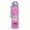 1PC Pink Cherry Blossom Flower Pattern Art 750ml Color Plastic Sports Water Bottle Leakproof Flip Straw Lid Suitable for Sports Office Home Use