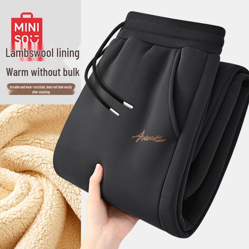 

MINISO Men s Z Series Fleece-Lined Sweatpants L