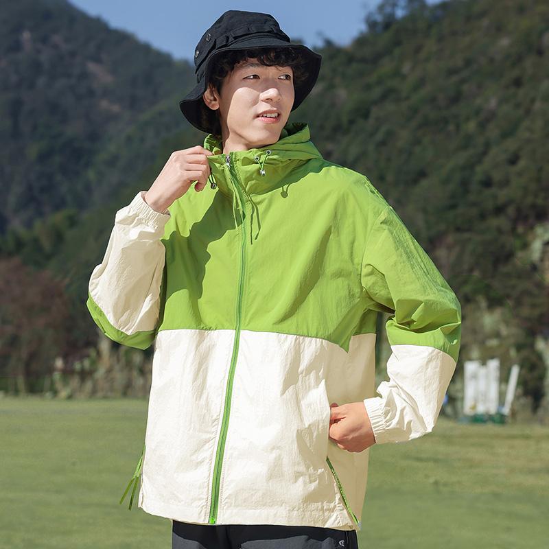 Summer Jackets Men Windbreaker Coats Hooded Outwear Camping Sunscreen Clothing Hiking Fishing Wearing Men Sportwear