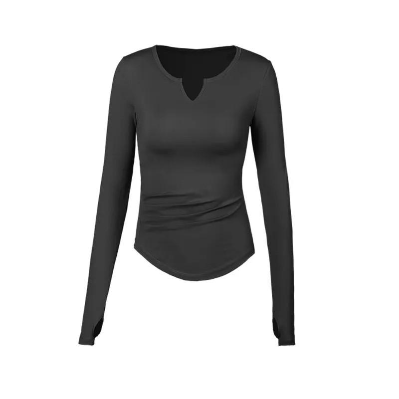Damen Langarm Yoga Top Schnelltrocknend Schlank Geschnitten Sportliche Jacke Mit Reißverschluss Laufen Fitness Training