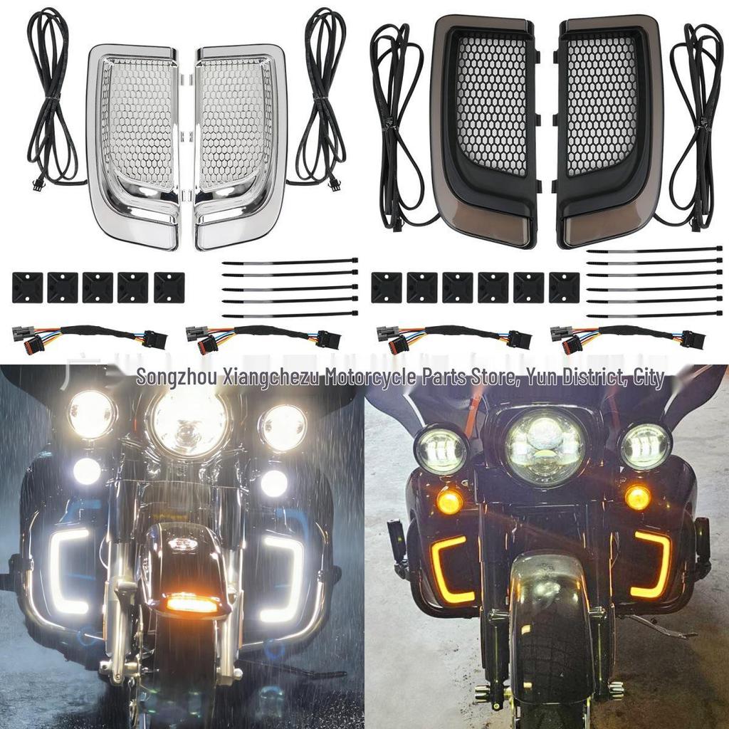Harley Street Glide Road King LED Decorative Leg Shield Turn Signal