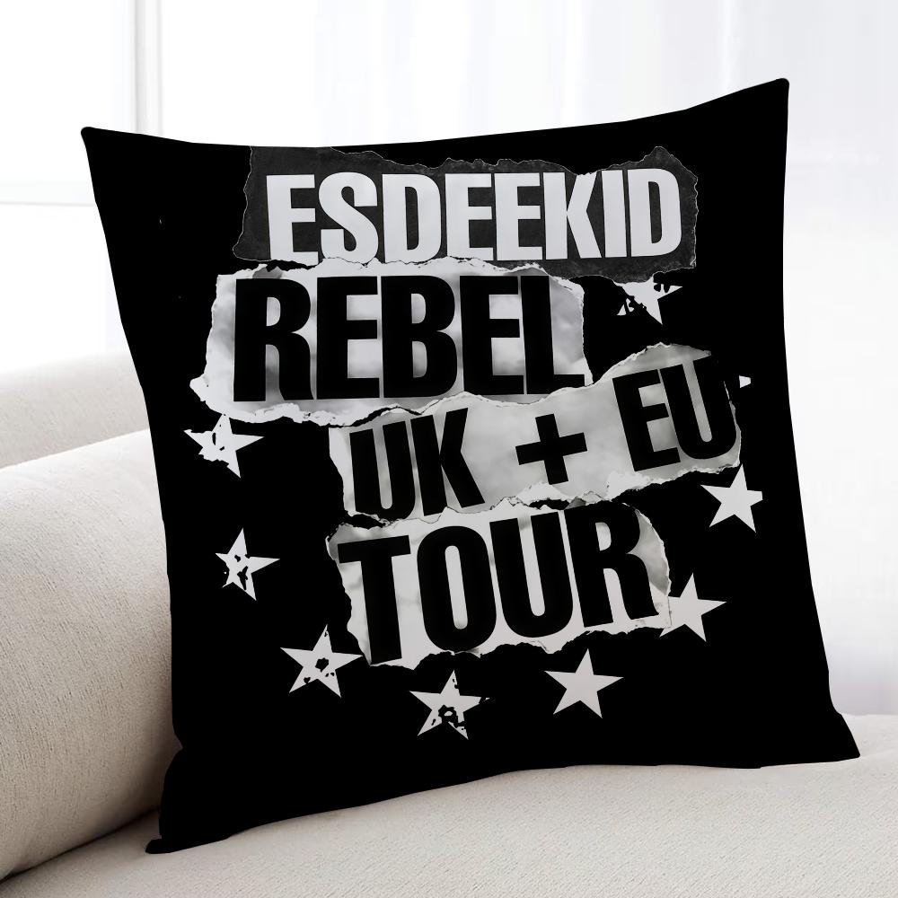 E-EsDeeKid Бунтарский Рэпер Наволочка для Подушки Домашнее Постельное Белье Диван Гостиная Наволочка Простая Мягкая Для Кожи Наволочка Подарок на Вечеринку 12x12Inch