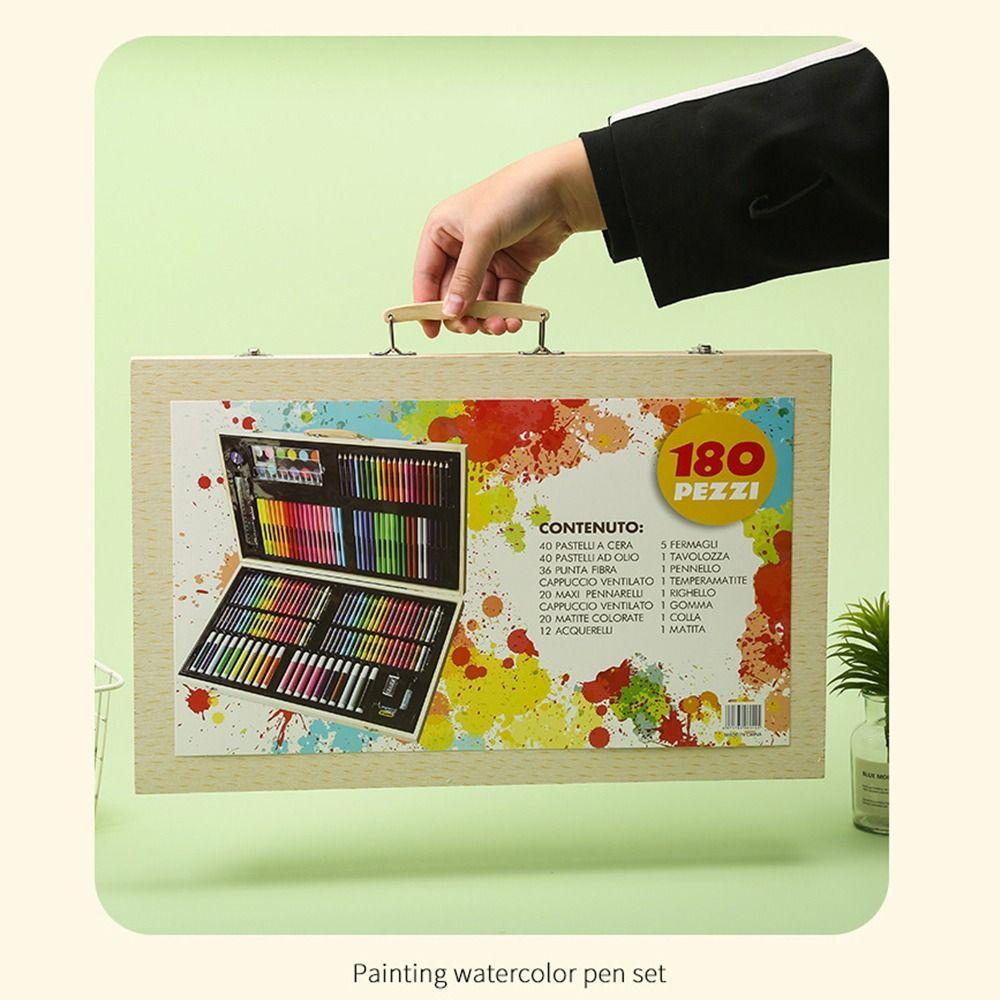 Washable Art Painting Set 180Pcs Oil Painting Stick Creative Painting Supplies  Drawing Kit
