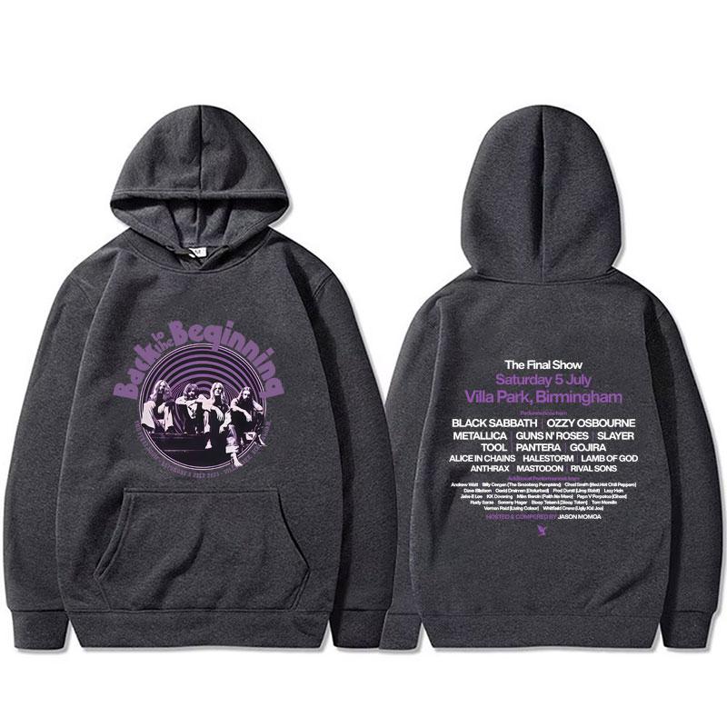 Heavy Metal Rock Band Black Sabbath and Ozzy Osbourne Back To The Beginning Hoodie Men Women Gothic Oversized Hoodies